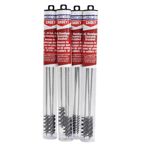 Birchwood Casey Cleaning Brushes Handgun Looped 45 Cal 9" Nylon 3 Pack 41212
