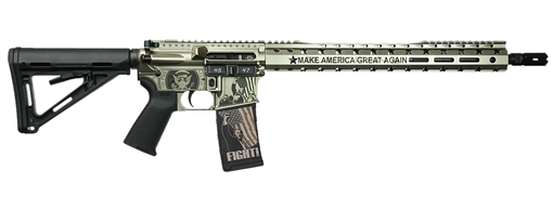 Black Rain Ordnance 24111203S Trump FX Custom Limited Edition 5.56 NATO 30+1 Silver Spec 15 24111203S BRO-24111203-S