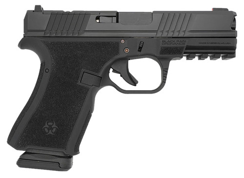 Black Rain Ordnance Frontline, Compact, 9mm, 4" Barrel, Cerakote Finish, Black, Optic Cut for RMR, AmeriGlow Tritium Front Sight, Black Rear, 15rd