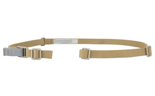 Blue Force Gear Vickers ONE Sling, 2 Point Combat Sling, 54" with Adjuster Tightened, Coyote, 1" Webbing, Attached with TriGlide, Hardware Not Included VCAS-100-OA-CB