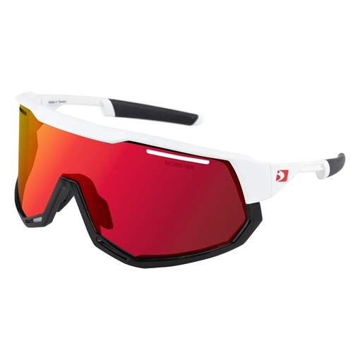 Bobster Freewheel Sunglasess - Matte White/Gloss Black Frame w/ Smoke Black Red Revo/Yellow/Clear Lenses BFRE01