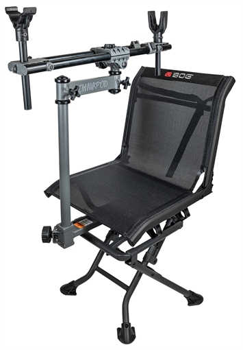Bog-Pod ChairPod Chair with Rotating Gun Mount, 4 Legs, Black, Aluminum Frame, 41" Max Height 1100475