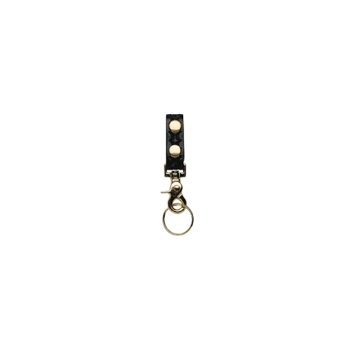 Boston Leather Belt Keeper with Deluxe Swivel Key Snap 5436-1
