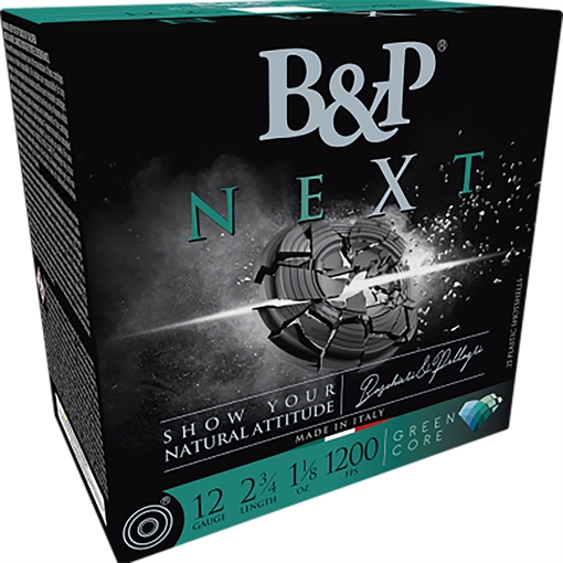 B&p Ammunition Next 12Gauge 2.75" 1 1/8oz 9Shot 25 Per Box/10 Case 12B18NX9