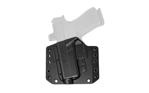 Bravo Concealment BCA, Outside The Waistband Holster, 1.5" Belt Loops, Fits Glock 43/43X/43X MOS, Polymer Construction, Black, Left Hand, Does not fit Glock 48 BC10-1034