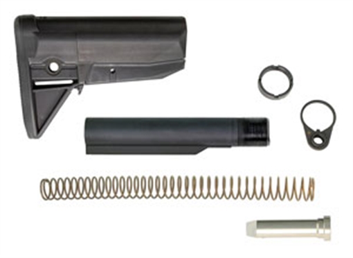 Bravo Company BCMGUNFIGHTER Mod 0 Stock Kit, Receiver Extension, Quick Detach End Plate, Lock Nut Action Spring, Carbine Buffer, Black BCM-GFSK-MOD-0-BLK GFSKMOD0BLK