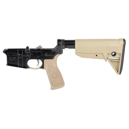 Bravo Company, Complete Lower Receiver, AR-15, Multi Caliber, Anodized Finish, Flat Dark Earth, BCM Mod 0 Stock, 7075 T6 Aluminum, Factory Cosmetic Blem