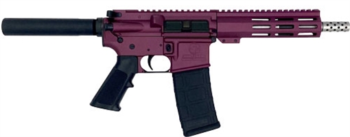 Great Lakes Firearms AR-15 Pistol 223 Wylde 30+1 7.50" Stainless Barrel, Black Cherry Rec, 7" M-LOK Handguard, Buffer Tube (No Brace), Black A2 Grip GL15223SSP CHY