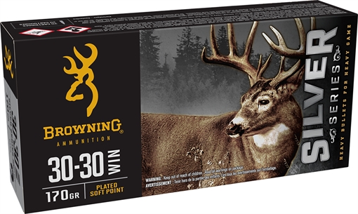 Browning Ammo Silver 30-30Win 170gr Plated Soft Point 20 Per Box/10 Case B192630301