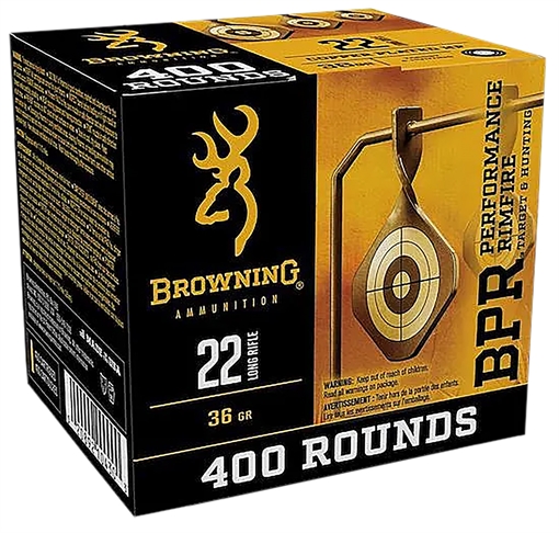 Browning Ammo 22LR 36gr Plated Hollow Point 400 Per Box/4 Case B194122401