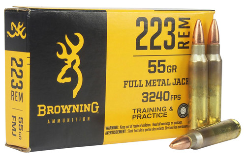 Browning 223 Remington, 55gr, Full Metal Jacket, 20rd Box