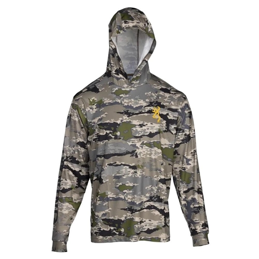 Browning Hooded Long Sleeve Tech Shirt Ovix Camo M 3010863402