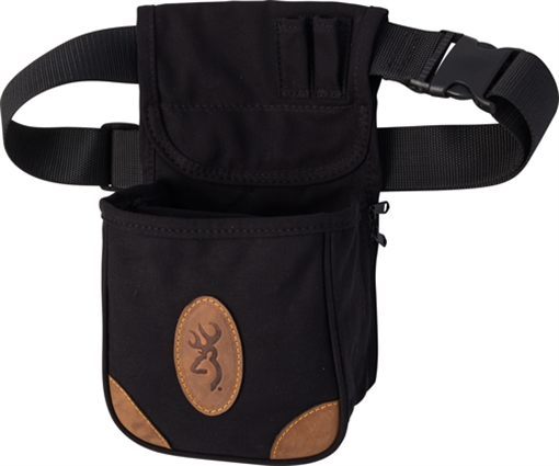 BROWNING LONA CANVAS SHELL POUCH W/BELT BLACK/BROWN 121388992