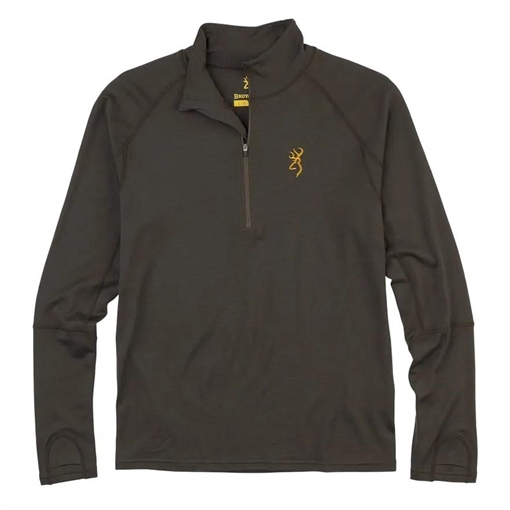 Browning Merino 1/4 Zip Shirt Major Brown M 3010939802