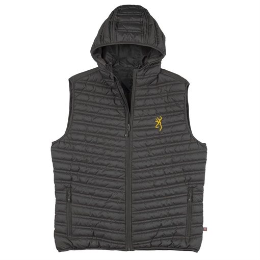 Browning Packable Puffer Hooded Vest Carbon S 3053087901