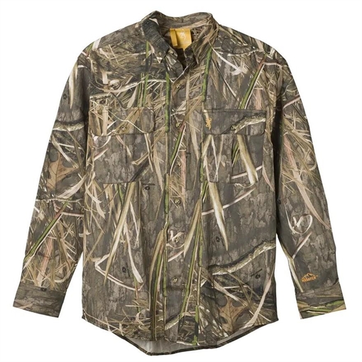 Browning Wasatch-CB Shirt Button-Front 2 Pocket Mossy Oak Shadow Grass Habitat M 3017805902
