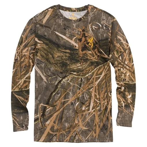 Browning Wasatch Long Sleeve T-Shirt Mossy Oak DNA Shadow Grass Habitat S 3017825901