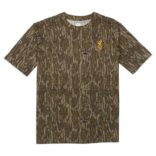 Browning Wasatch Short Sleeve T-Shirt Mossy Oak Bottomland M 3017811902 023614935247