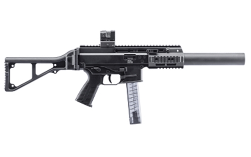 B&T USA APC9 PRO, Semi-automatic Pistol, 9MM, 5.7" Barrel, Anodized Finish, Black, Glock Magazine Compatible, 1 Magazine, 33 Rounds, Includes Suppressor BT-36046-G