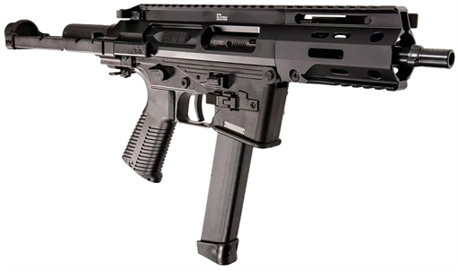 B&T Firearms SPC 9mm Luger 33+1 6.5" Black Steel Barrel, Aluminum Brace Adapter, Black Polymer Grip BT500003PDWGTB