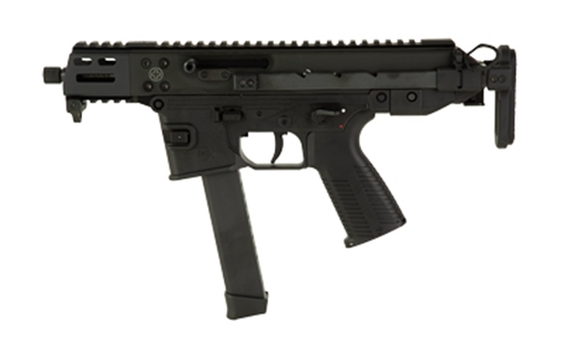 B&T USA GHM9, Semi-automatic Rifle, SBR, 9MM, 4.3" Barrel, Anodized Finish, Black, Telescoping Stock, Glock Magazine Compatible, 1 Magazine, 33 Rounds BT-450008-SBR-G-TS