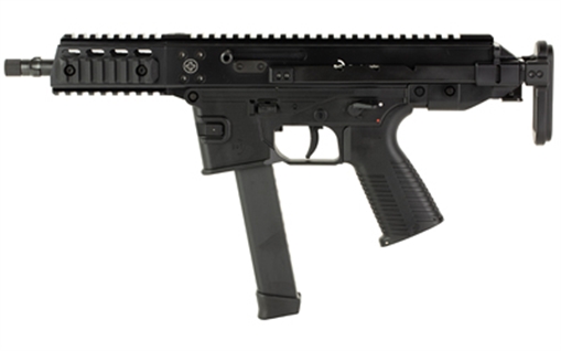 B&T USA GHM9, Semi-automatic Rifle, SBR, 9MM, 6" Barrel, Anodized Finish, Black, Telescoping Stock, Glock Magazine Compatible, 1 Magazine, 33 Rounds BT-450002-2-SBR-G-TS