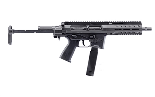 B&T USA SPC, Semi-automatic Rifle, SBR, 10MM, 9" Barrel, Anodized Finish, Black, Telescoping Stock, 1 Magazine, 15 Rounds BT-500167-SBR-TS