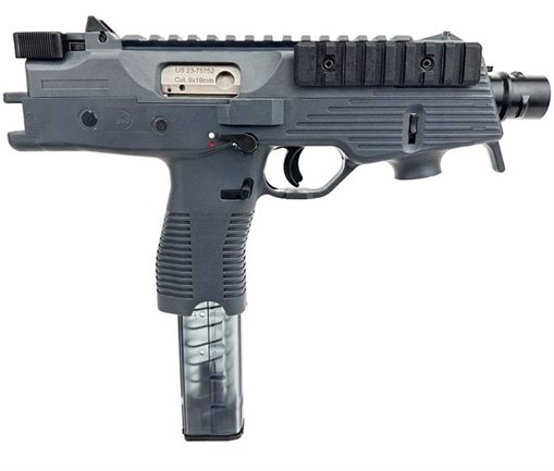 B&T Firearms TP 9mm Luger 25+1 5.10" Black Steel Barrel, Sniper Gray Cerakote Polymer Picatinny Rail Receiver, Ambidextrous BT-30105-N-US-SG