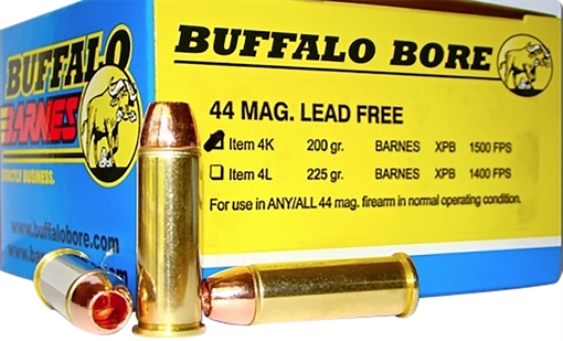 Buffalo Bore Ammunition Buffalo-Barnes Strictly Business 44Rem Mag 200gr Barnes VOR-TX XPB Lead Free 20 Per Box/12 Case 4K20