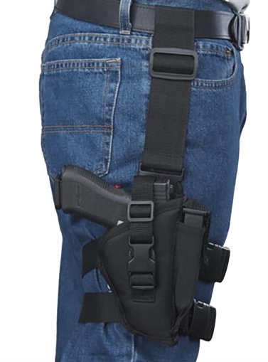 Bulldog Tactical Leg Black Knit Fits Large Semi-Auto Fits 3.50-5" Barrel Right Hand WTAC8R