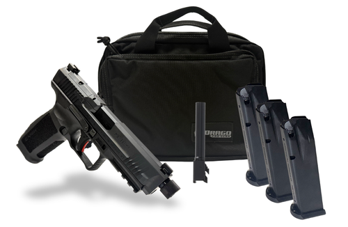 Canik METE SFT Tac Bundle 9mm 1- 5" Threaded Barrel, 1- 4.5" Barrel, 3-18 Rd Mags, W/ Range Bag