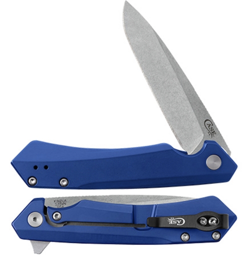 CASE KNIVES KINZUA 4.75" SPEAR BLUE ALUM 64660