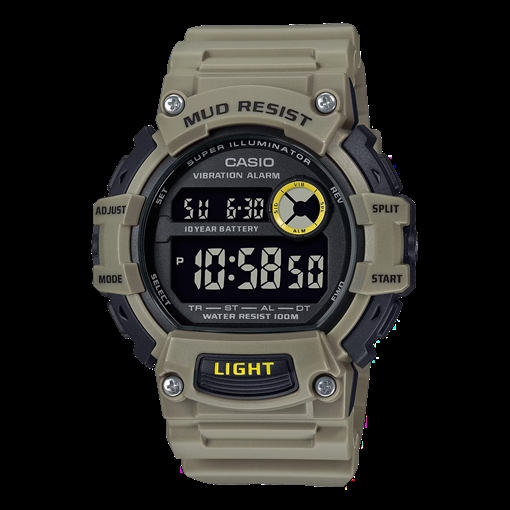 Casio Mud-Resistant Digital Watch w/ Vibration Alarm TRT110H-5BV