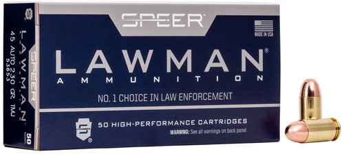 Speer Lawman 45 ACP, 230gr, Gold Dot Hollow Point, 50rd Box