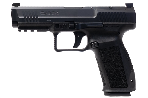 CANIK METE SFT, Striker Fired, Semi-automatic, Polymer Frame Pistol, Compact, 9MM, 4.47" Barrel, Matte Finish, Black, 3 Dot White Sights, Flared Magwell, Optics Ready, 10 Rounds, 2 Magazines, Includes Holster and Hard Case HG6826-N HG6826N