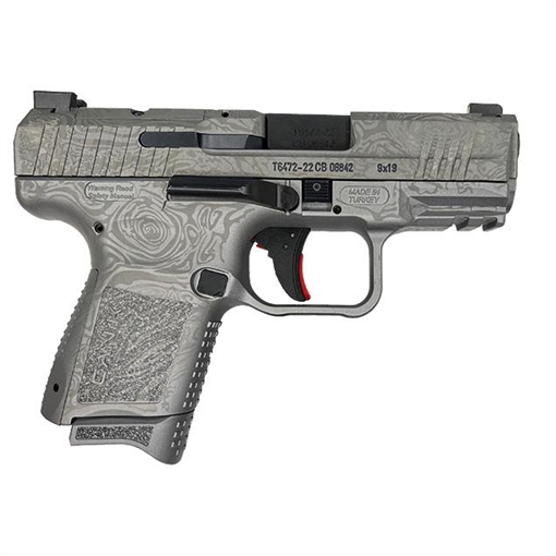 Century Arms Canik TP9 Elite SC 9mm Luger 12rd Magazine 3.5" Barrel Damascus Silver w/Full Kit - BLEMISHED HG5610DS-X BLEM