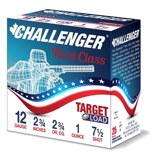 Challenger Ammo CHALLENGER FIRST CLASS 12GA 2-3/4DR 1OZ #7.5 (CTA12FL175) CTA12FL75