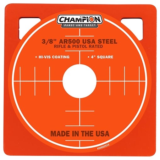 Champion Targets 4'' SQUARE 3/8'' AR500 TARGET 44904