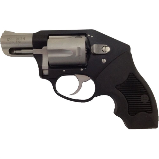 Charter Arms Off Duty Compact 38 Special, 5 Shot 2" Matte Stainless Steel Barrel & Cylinder, Black Aluminum Frame w/Black Finger Grooved Rubber Grip 53911