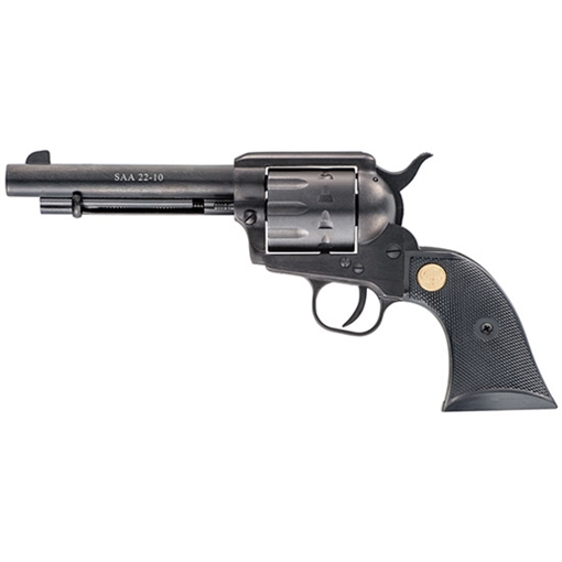 Chiappa Firearms SAA 1873 Medium Frame 22 LR/22 WMR 10 Shot, 5.50" Blued Steel Barrel, Blued Steel Frame, Blued Cylinder, Black Polymer Grip, Exposed Hammer CF340160D