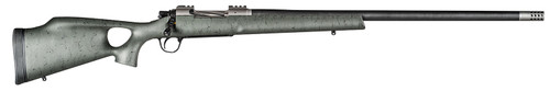 Christensen Summit TI 300 Winchester Magnum, 26" Threaded Barrel, Green w/ Black Webbing, Thumbhole Stock, Titanium Rec, 3rd