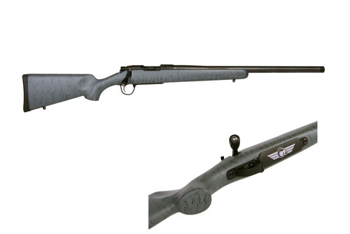 Christensen Ridgeline 308 Winchester, 22" Threaded Barrel, Gray w/ Black Webbing, Black Rec, 4rd