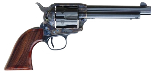 Cimarron Arizona Ranger 45 Colt (LC) 6 Shot, 5.50" Blue w/Engraved "Arizona Ranger" Steel Barrel, Blued Cylinder, Color Case Hardened Steel Frame, Checkered Walnut Grip, Exposed Hammer AR411