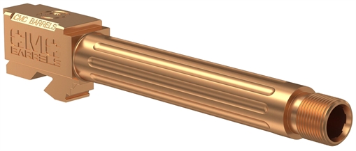 CMC Triggers Match Precision Compatible w/Glock 17 Gen3-4 9mm Luger 4.48" Bronze DLC Stainless Steel Fluted/Match Grade/Threaded Barrel 75513