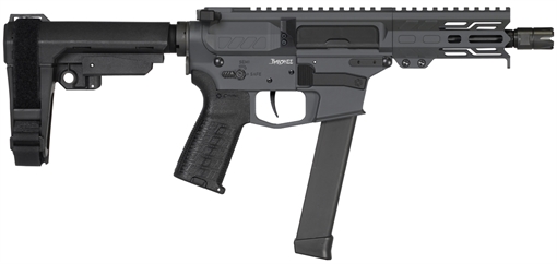 CMMG Banshee MKGS 9mm Luger 33+1 5" Black Nitride Medium Taper Threaded Barrel, EML 4" M-LOK Handguards, Sniper Gray Cerakote Aluminum Picatinny Rail Receiver, CMMG Zeroed Grips 99A890FSG