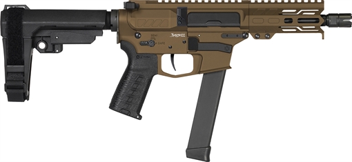 CMMG PISTOL, BANSHEE, MKGS, 9MM, 5", MIDNT BRZ W/ADJ RIP BRACE 99A890F-MB