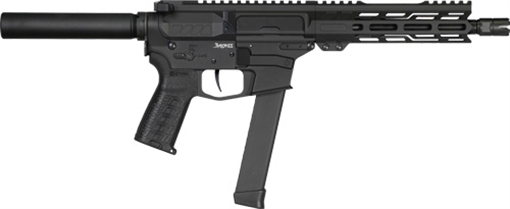 CMMG Banshee MKGs, Semi-automatic Pistol, 9MM, 8" Threaded Barrel, 1/2x28, CMMG Zeroed Linear Compensator, Cerakote Finish, Armor Black, M-LOK Handguard, CMMG Zeroed Polymer Grip, Pistol Tube, Manual Safety, 33 Rounds, 1 Magazine, Accepts GLOCK Pattern Mag