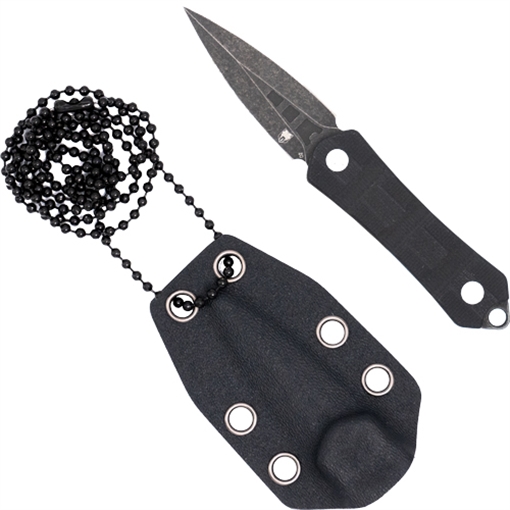 COBRATEC GUARDIAN NECK KNIFE 1.99" D2 STONEWASH DAGGER W/SH CTGRDDAG