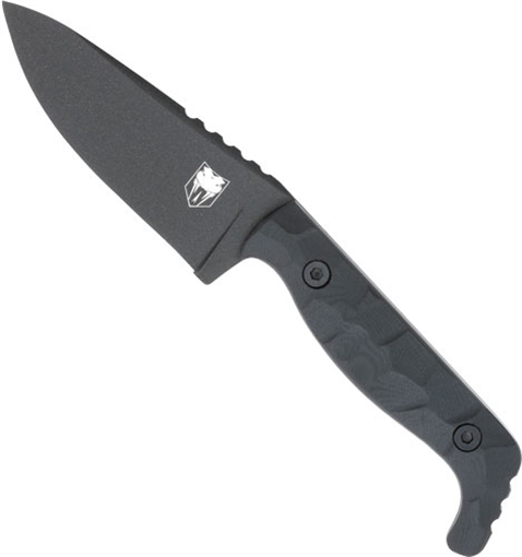 COBRATEC KINGPIN 4" FIXED BLD BLACK D2 STEEL W/KYDEX SHEATH CTKPBLK