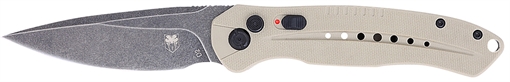 CobraTec Knives Diablo 3.50" Folding Black Stonewashed D2 Steel Blade, 4.75" Tan Textured G10 Scales Handle TANDIABLOAUTO